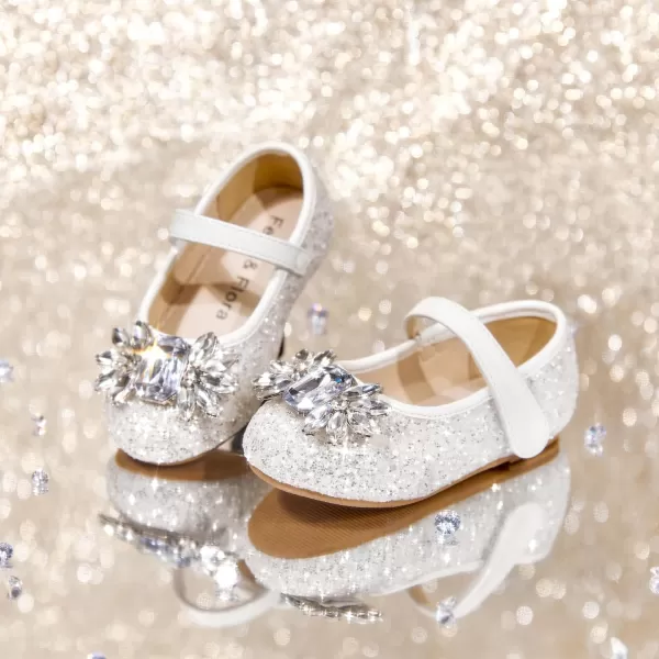 Felix &amp; Flora Girls Toddler Little Ballet Shoes - Flower Girls Mary Jane Flats Dress Shoes Party Wedding