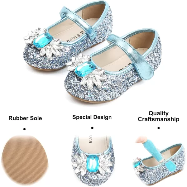 Felix &amp; Flora Girls Toddler Little Ballet Shoes - Flower Girls Mary Jane Flats Dress Shoes Party Wedding