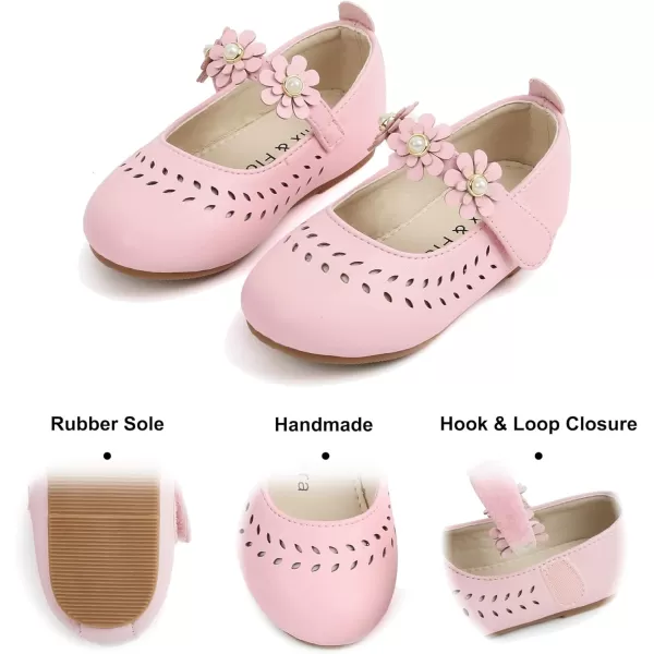 Felix &amp; Flora Girls Toddler Little Ballet Shoes - Flower Girls Mary Jane Flats Dress Shoes Party Wedding