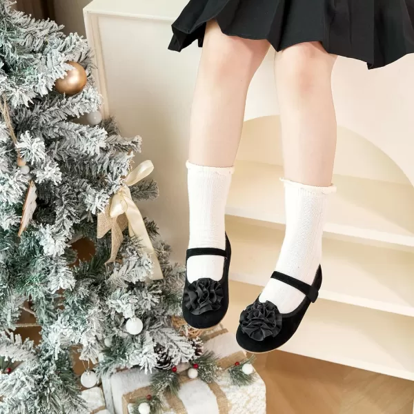 Felix &amp; Flora Girls Toddler Little Ballet Shoes - Flower Girls Mary Jane Flats Dress Shoes Party Wedding