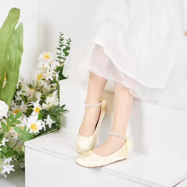 Felix &amp; Flora Girls Toddler Little Ballet Shoes - Flower Girls Mary Jane Flats Dress Shoes Party Wedding