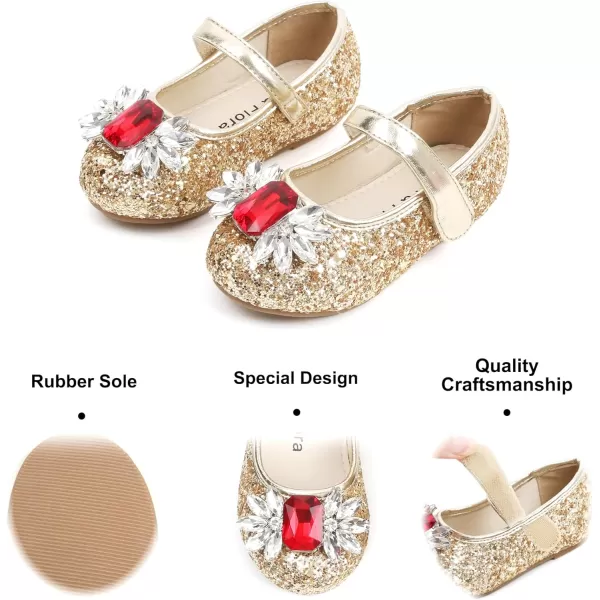 Felix &amp; Flora Girls Toddler Little Ballet Shoes - Flower Girls Mary Jane Flats Dress Shoes Party Wedding