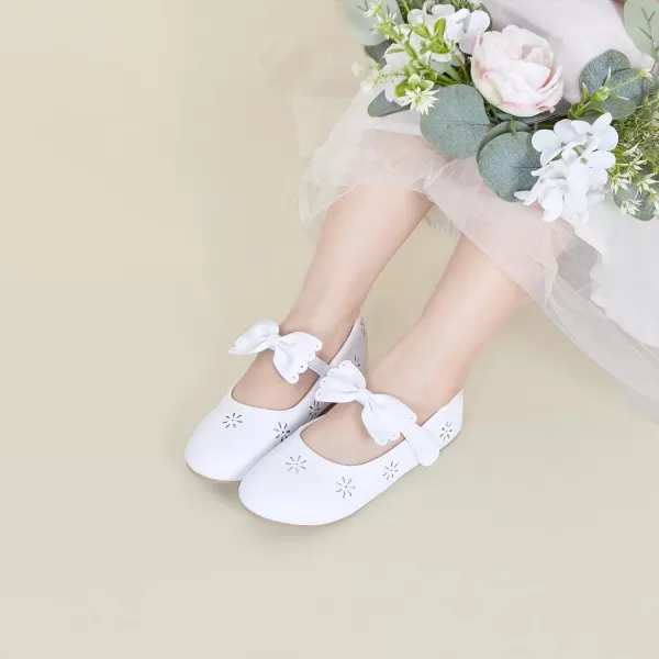 Felix &amp; Flora Girls Toddler Little Ballet Shoes - Flower Girls Mary Jane Flats Dress Shoes Party Wedding