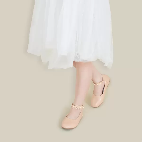 Felix &amp; Flora Girls Toddler Little Ballet Shoes - Flower Girls Mary Jane Flats Dress Shoes Party Wedding