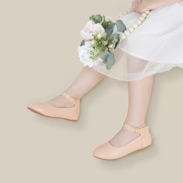 Felix &amp; Flora Girls Toddler Little Ballet Shoes - Flower Girls Mary Jane Flats Dress Shoes Party Wedding