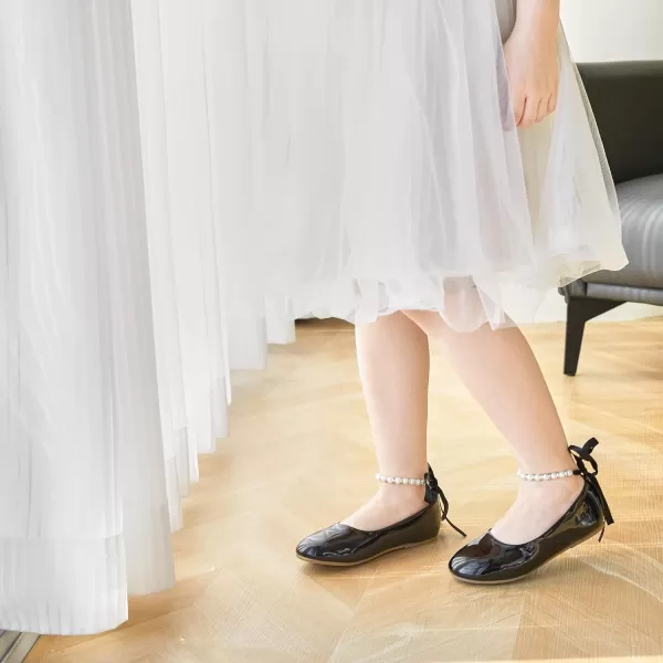 Felix &amp; Flora Girls Toddler Little Ballet Shoes - Flower Girls Mary Jane Flats Dress Shoes Party Wedding