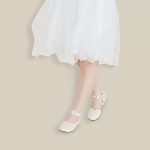 Felix &amp; Flora Girls Toddler Little Ballet Shoes - Flower Girls Mary Jane Flats Dress Shoes Party Wedding