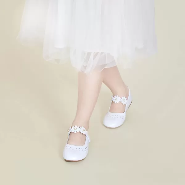 Felix &amp; Flora Girls Toddler Little Ballet Shoes - Flower Girls Mary Jane Flats Dress Shoes Party Wedding