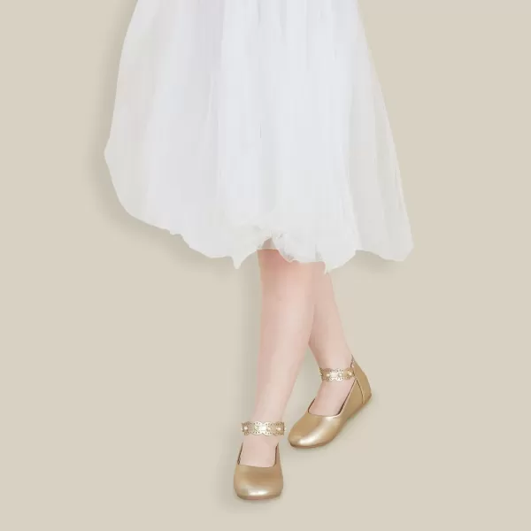 Felix &amp; Flora Girls Toddler Little Ballet Shoes - Flower Girls Mary Jane Flats Dress Shoes Party Wedding