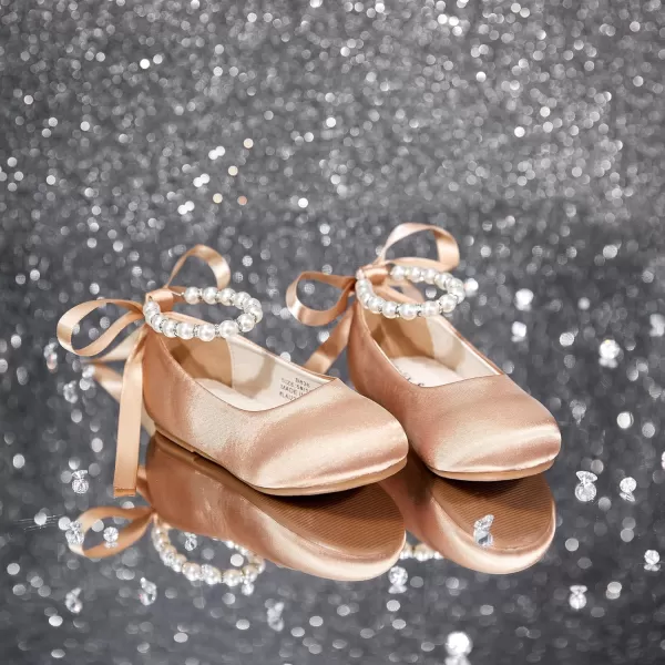 Felix &amp; Flora Girls Toddler Little Ballet Shoes - Flower Girls Mary Jane Flats Dress Shoes Party Wedding