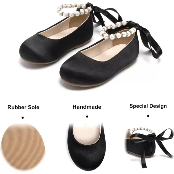 Felix &amp; Flora Girls Toddler Little Ballet Shoes - Flower Girls Mary Jane Flats Dress Shoes Party Wedding