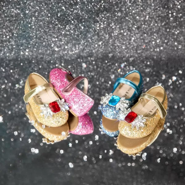 Felix &amp; Flora Girls Toddler Little Ballet Shoes - Flower Girls Mary Jane Flats Dress Shoes Party Wedding