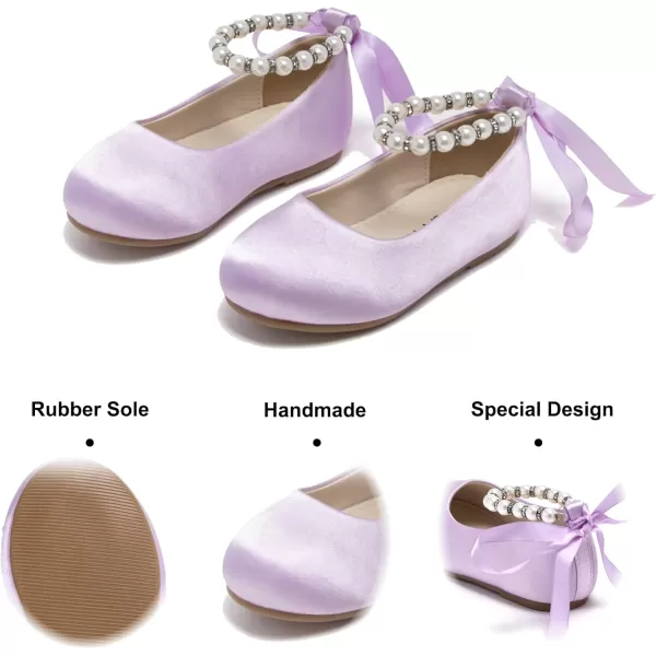 Felix &amp; Flora Girls Toddler Little Ballet Shoes - Flower Girls Mary Jane Flats Dress Shoes Party Wedding
