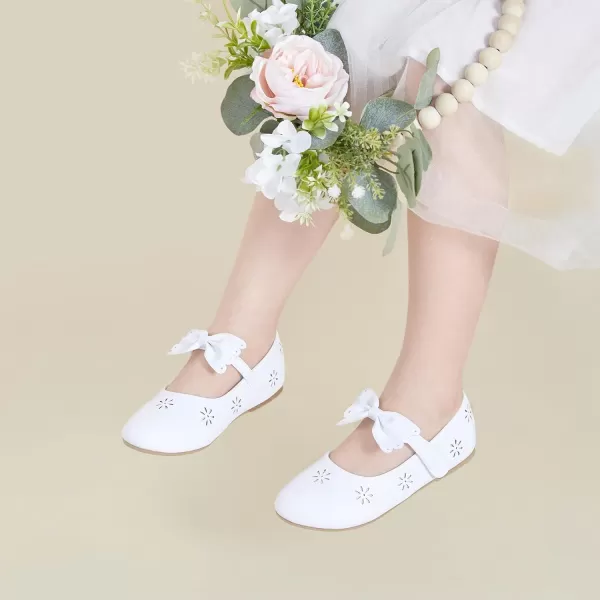 Felix &amp; Flora Girls Toddler Little Ballet Shoes - Flower Girls Mary Jane Flats Dress Shoes Party Wedding
