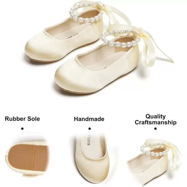 Felix &amp; Flora Girls Toddler Little Ballet Shoes - Flower Girls Mary Jane Flats Dress Shoes Party Wedding