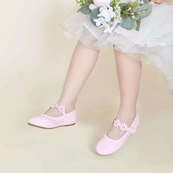 Felix &amp; Flora Girls Toddler Little Ballet Shoes - Flower Girls Mary Jane Flats Dress Shoes Party Wedding