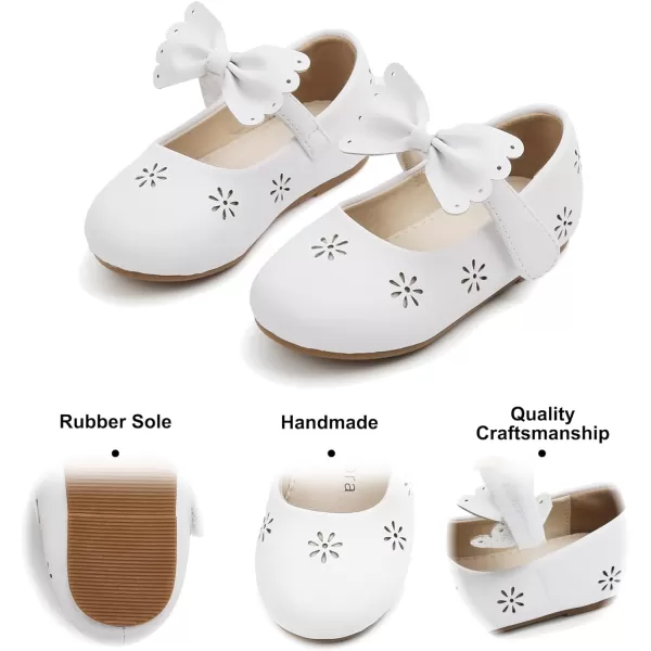 Felix &amp; Flora Girls Toddler Little Ballet Shoes - Flower Girls Mary Jane Flats Dress Shoes Party Wedding