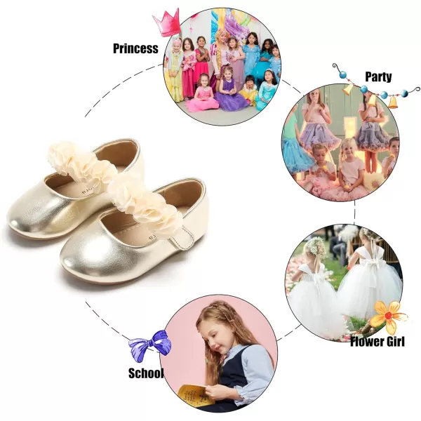 Felix &amp; Flora Toddler Flower Girl Dress Shoes - Girl Ballet Flats Party School Shoes Wedding