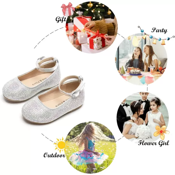 Felix &amp; Flora Toddler Flower Girl Dress Shoes - Girl Ballet Flats Party School Shoes Wedding