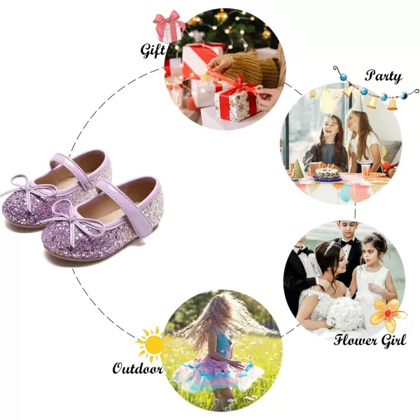 Felix &amp; Flora Toddler Flower Girl Dress Shoes - Girl Ballet Flats Party School Shoes Wedding
