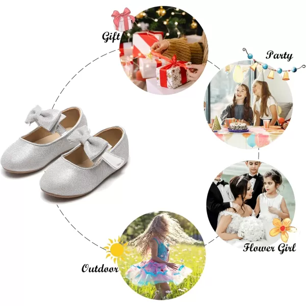 Felix &amp; Flora Toddler Flower Girl Dress Shoes - Girl Ballet Flats Party School Shoes Wedding