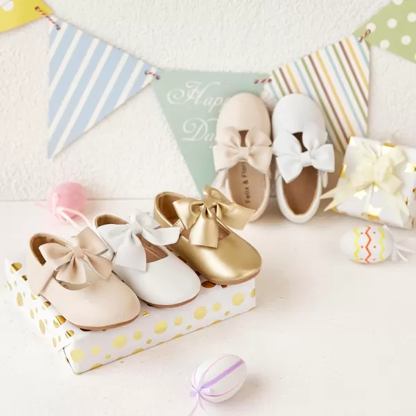 Felix &amp; Flora Toddler Flower Girl Dress Shoes - Girl Ballet Flats Party School Shoes Wedding