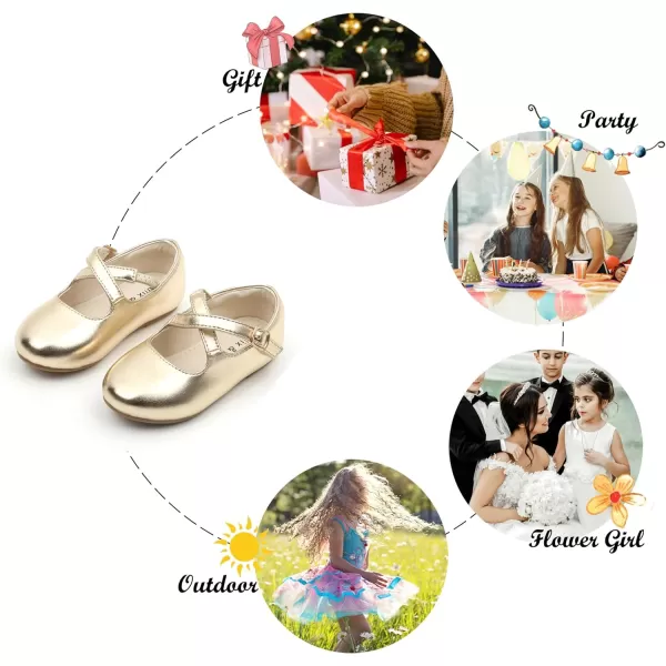 Felix &amp; Flora Toddler Flower Girl Dress Shoes - Girl Ballet Flats Party School Shoes Wedding