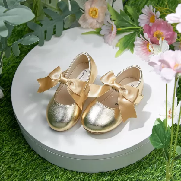 Felix &amp; Flora Toddler Flower Girl Dress Shoes - Girl Ballet Flats Party School Shoes Wedding