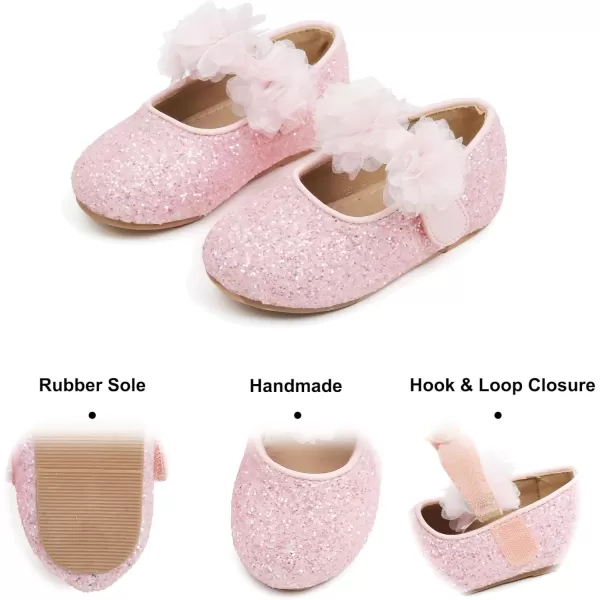 Felix &amp; Flora Toddler Flower Girl Dress Shoes - Girl Ballet Flats Party School Shoes Wedding