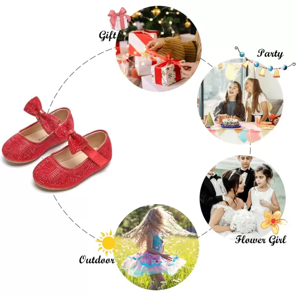 Felix &amp; Flora Toddler Flower Girl Dress Shoes - Girl Ballet Flats Party School Shoes Wedding