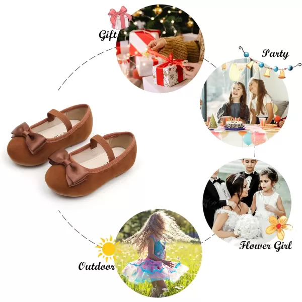 Felix &amp; Flora Toddler Flower Girl Dress Shoes - Girl Ballet Flats Party School Shoes Wedding