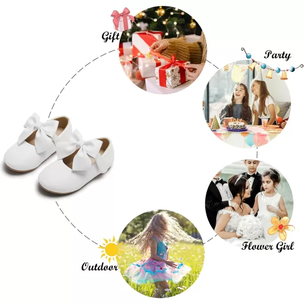 Felix &amp; Flora Toddler Flower Girl Dress Shoes - Girl Ballet Flats Party School Shoes Wedding