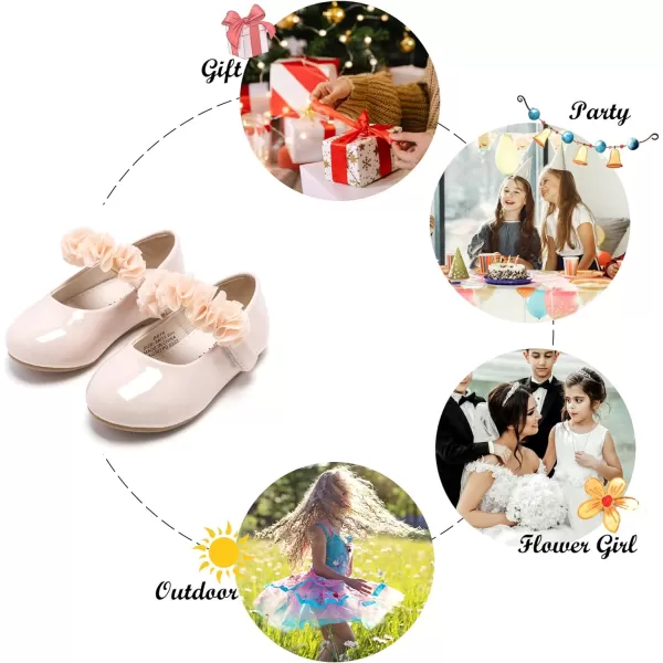 Felix &amp; Flora Toddler Flower Girl Dress Shoes - Girl Ballet Flats Party School Shoes Wedding