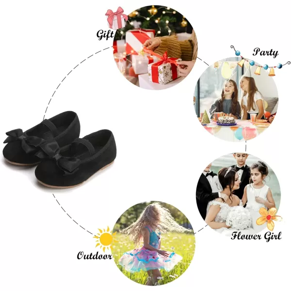 Felix &amp; Flora Toddler Flower Girl Dress Shoes - Girl Ballet Flats Party School Shoes Wedding
