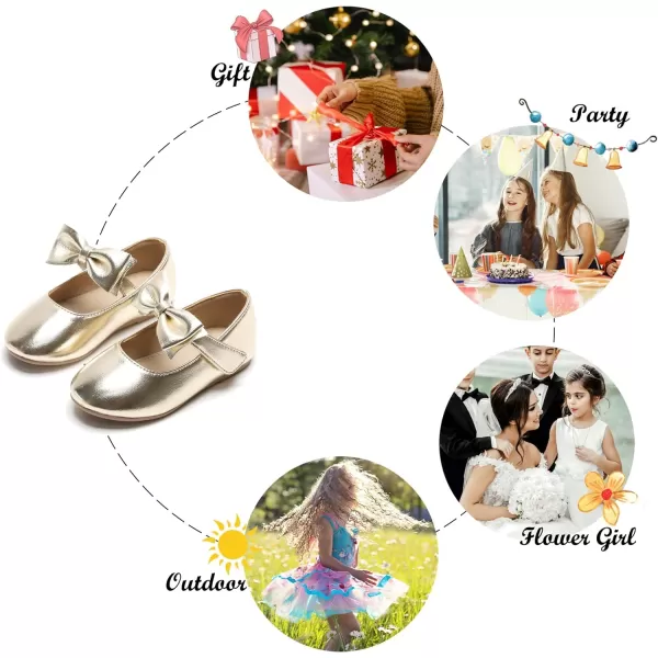 Felix &amp; Flora Toddler Flower Girl Dress Shoes - Girl Ballet Flats Party School Shoes Wedding