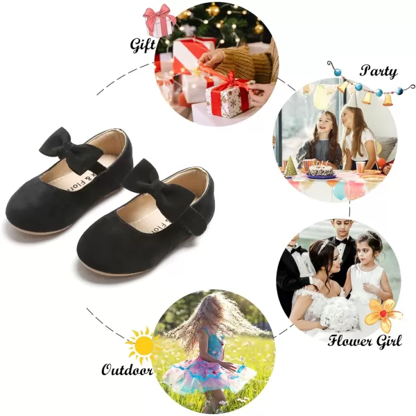 Felix &amp; Flora Toddler Flower Girl Dress Shoes - Girl Ballet Flats Party School Shoes Wedding