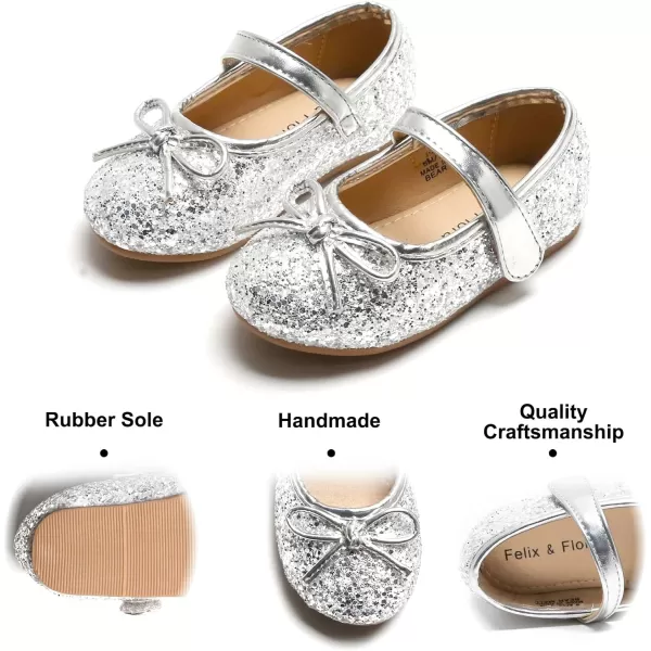 Felix &amp; Flora Toddler Flower Girl Dress Shoes - Girl Ballet Flats Party School Shoes Wedding