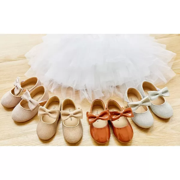 Felix &amp; Flora Toddler Flower Girl Dress Shoes - Girl Ballet Flats Party School Shoes Wedding