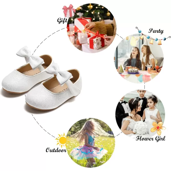 Felix &amp; Flora Toddler Flower Girl Dress Shoes - Girl Ballet Flats Party School Shoes Wedding