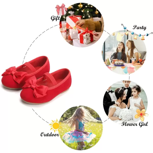 Felix &amp; Flora Toddler Flower Girl Dress Shoes - Girl Ballet Flats Party School Shoes Wedding