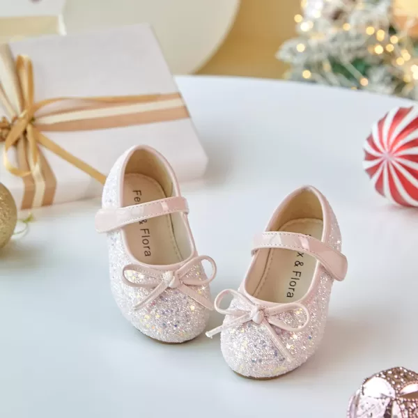 Felix &amp; Flora Toddler Flower Girl Dress Shoes - Girl Ballet Flats Party School Shoes Wedding