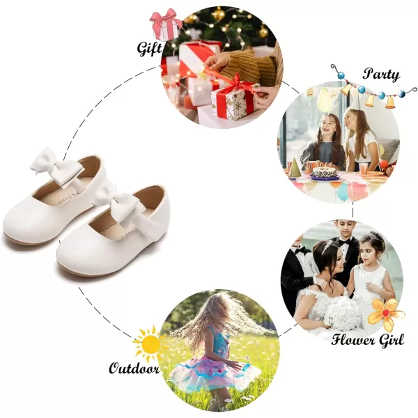 Felix &amp; Flora Toddler Flower Girl Dress Shoes - Girl Ballet Flats Party School Shoes Wedding
