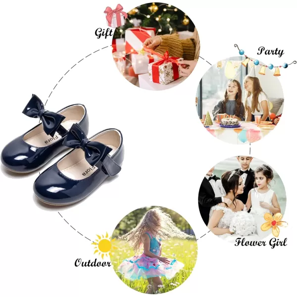 Felix &amp; Flora Toddler Flower Girl Dress Shoes - Girl Ballet Flats Party School Shoes Wedding