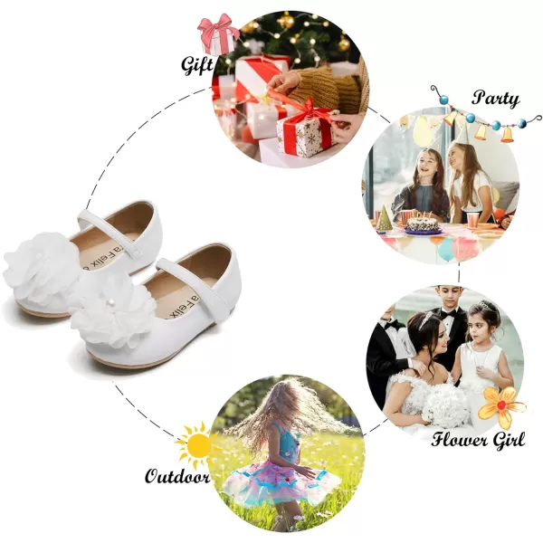Felix &amp; Flora Toddler Flower Girl Dress Shoes - Girl Ballet Flats Party School Shoes Wedding