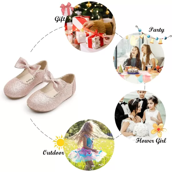 Felix &amp; Flora Toddler Flower Girl Dress Shoes - Girl Ballet Flats Party School Shoes Wedding