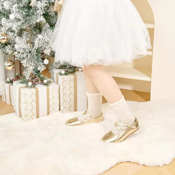 Felix &amp; Flora Toddler Flower Girl Dress Shoes - Girl Ballet Flats Party School Shoes Wedding