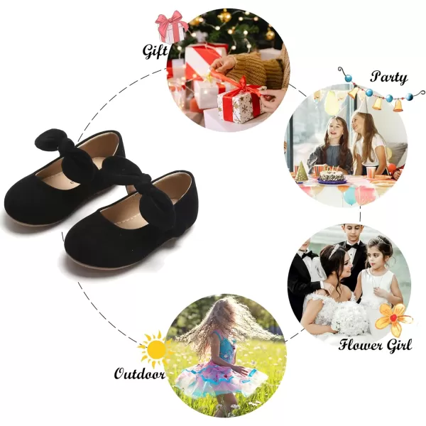 Felix &amp; Flora Toddler Flower Girl Dress Shoes - Girl Ballet Flats Party School Shoes Wedding