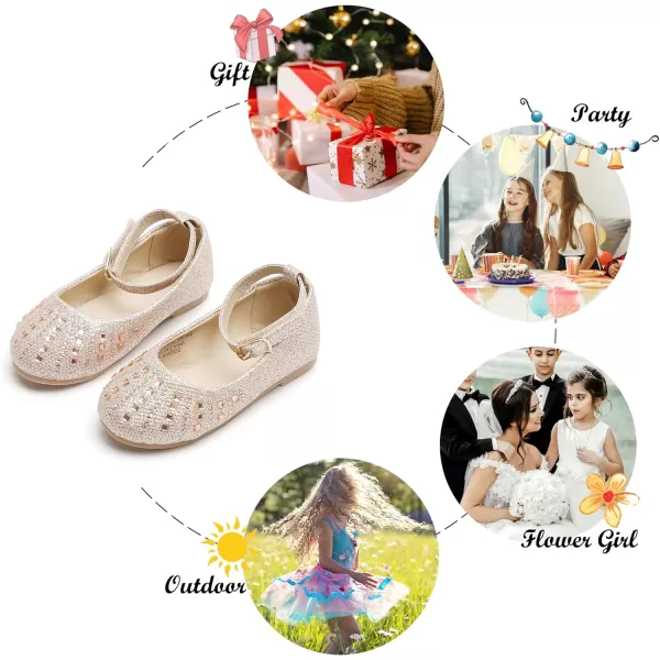 Felix &amp; Flora Toddler Flower Girl Dress Shoes - Girl Ballet Flats Party School Shoes Wedding
