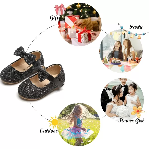 Felix &amp; Flora Toddler Flower Girl Dress Shoes - Girl Ballet Flats Party School Shoes Wedding