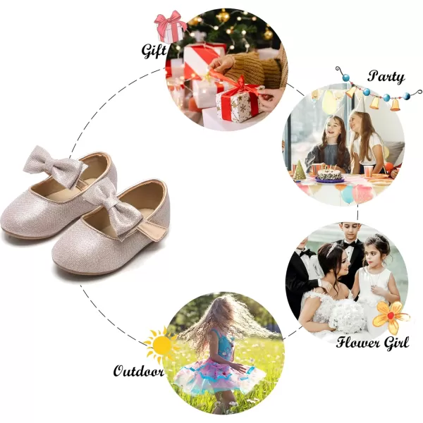Felix &amp; Flora Toddler Flower Girl Dress Shoes - Girl Ballet Flats Party School Shoes Wedding